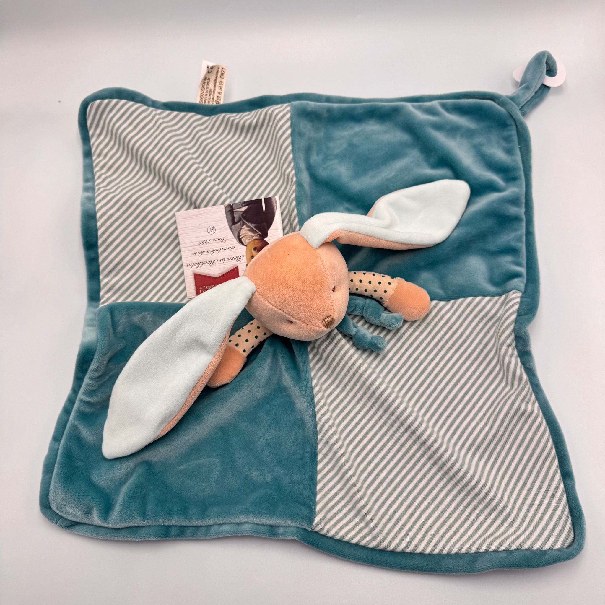 Kocyk dla niemowląt BUKOWSKI Baby Bunny Baby Rug (niebieski) +Gift Box - Bukowski zdjęcie 3