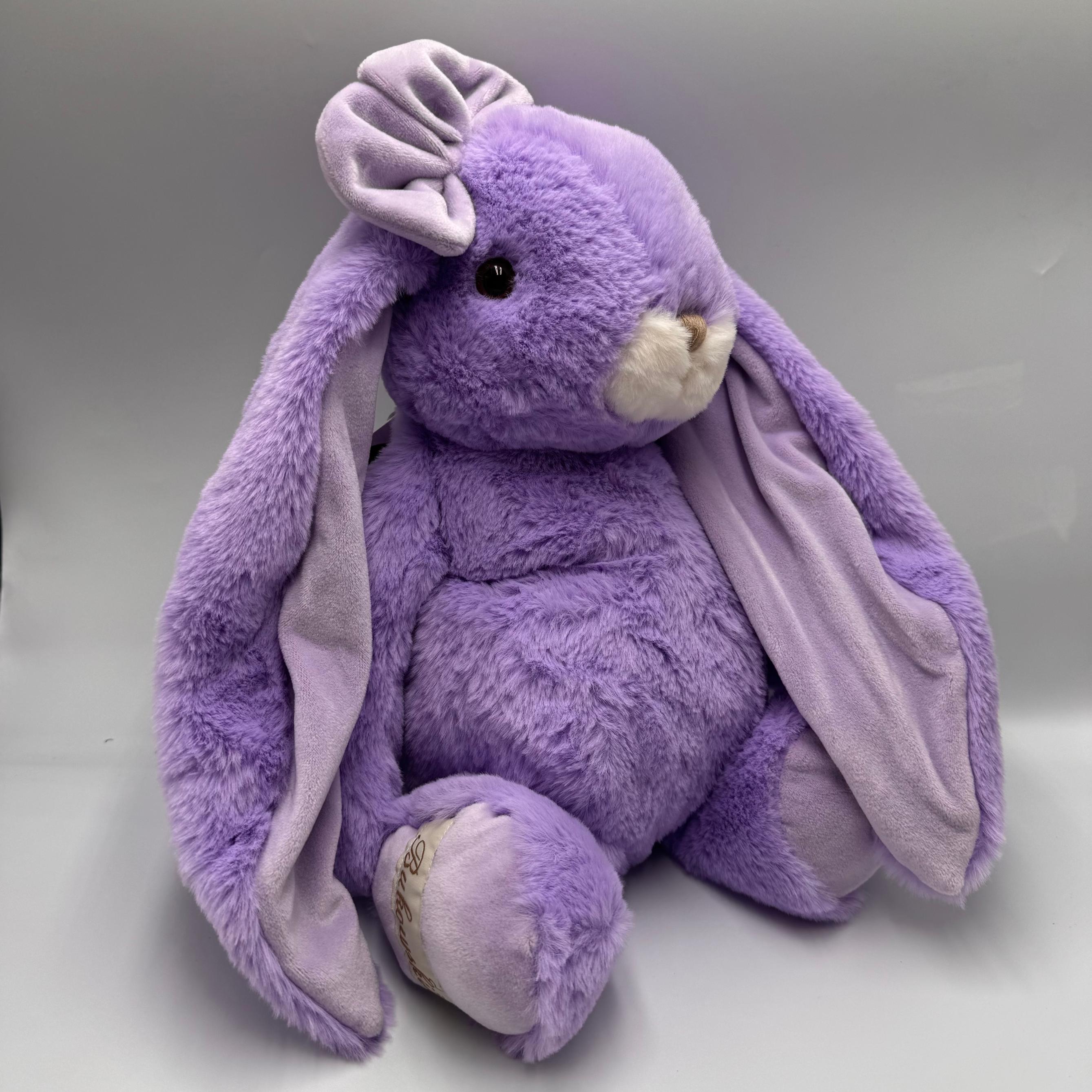 miękki pluszowy królik 30 cm idealny na prezent fioletowy