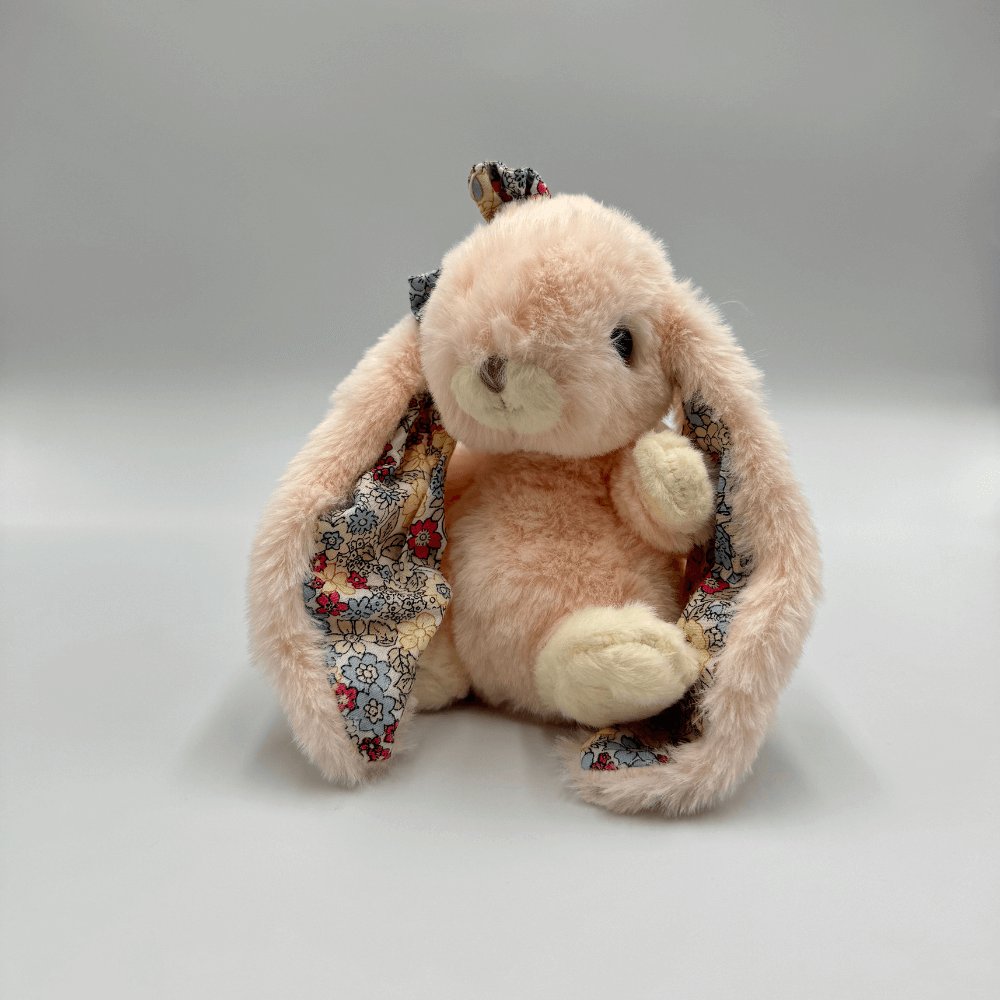 Królik BUKOWSKI Kanina Pink - jasnoróżowy, uszy w kwiatki - 15 cm - Bukowski zdjęcie 1
