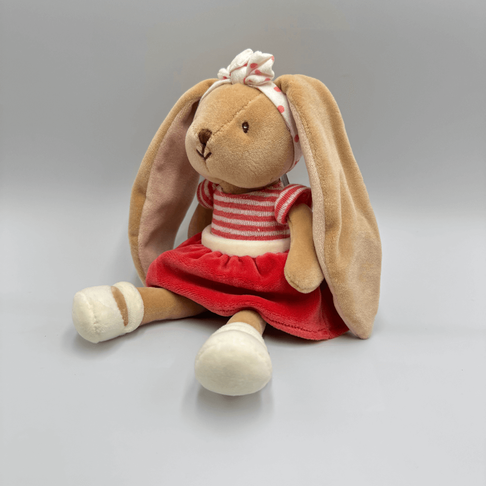 Królik dla niemowląt BUKOWSKI Little Bunny Sisters czerwony - 20 cm - Bukowski zdjęcie 3