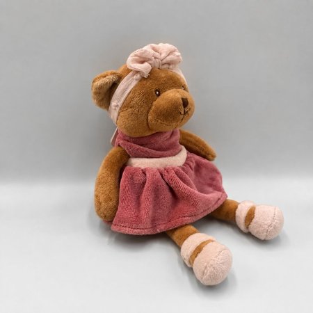 Miś dla niemowląt Bukowski Baby Meli różowy - 20 cm