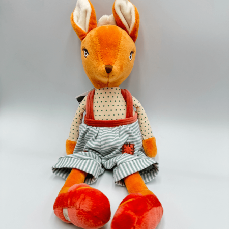 Jeleń dla niemowląt BUKOWSKI Happy Harald niebieski - 30 cm