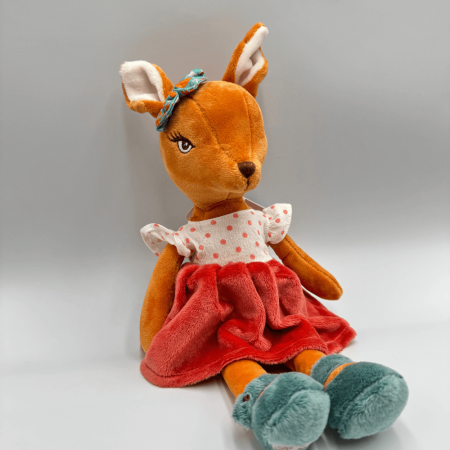 Jeleń dla niemowląt BUKOWSKI Happy Helga czerwony - 30 cm