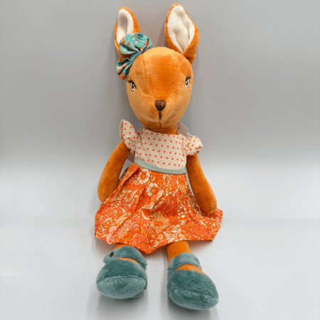 Jeleń dla niemowląt BUKOWSKI Happy Helga pomarańczowy - 30 cm