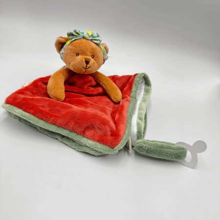 Kocyk dla niemowląt BUKOWSKI Happy Meli Baby Rug czerwony + Gift Box