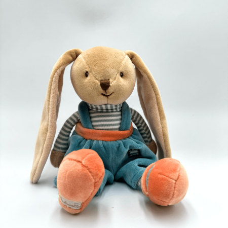 Królik dla niemowląt BUKOWSKI Little Bunny Brothers niebieski - 20 cm