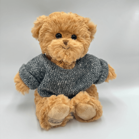 Miś BUKOWSKI Louis niebieski sweter - 25 cm