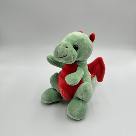 Smok BUKOWSKI Baby Drago zielono-czerwony - 15 cm